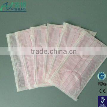 ISO13485/9000 CE, FDA approved disposable non-woven face mask three layer