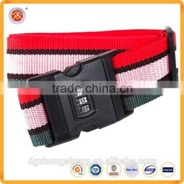 personalized luggage straps/Wholesale Luggage Strap/ Custom Travel Luggage Belt with Lock