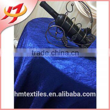cheap polyester hot blue soft handfeel crinkle advertising nappe table cloth