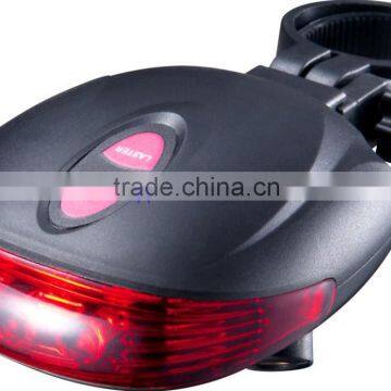 New 5LED bicycle rear warning safety light bike laser tail light