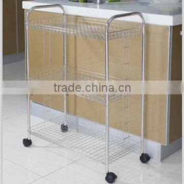 stainless steel shelf with 3 tiers