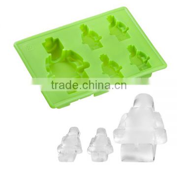 Building Bricks and Multi-size Minifigure Silicone Ice Tray Candy Mold Set