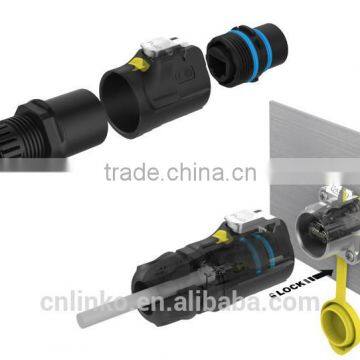 Factory Price Rj45 Ethernet Connector Waterproof Ip67 With Black Shell photo-2