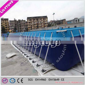 Blue Above Ground Stainless Steel Pools/Inflatable Water Park/inflatable Amusement Park photo-2