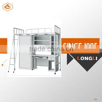 School Dormitory Steel bunk double bed with cabinets