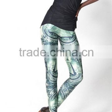 Popular digital print leggings ladies fancy galaxy leggings wholesale