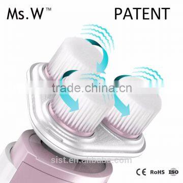 Promotional Christmas Gift Rechargeable Washing Face Brush Sonic Electric Facial Cleansing Brush