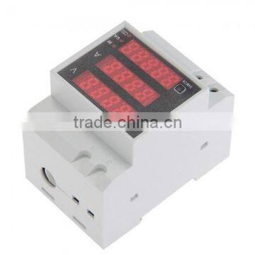 3 in 1 Din Rail Current Voltage Power Ammeter Voltmeter Display Meter