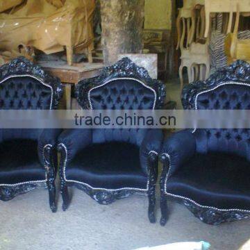 Baroque Black Armchair Barroco Meuble