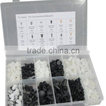  TC 370pc Black Trim Clip Assortment
