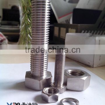 Nickel base alloy MonelK- 500 stainless steel fasteners full thread hex bolt Monel400