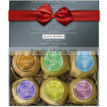 MELAO Naturals Bath Bombs Holiday Gift Set - 6 X 4.1 Oz