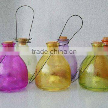 Colored glass wasp catcher