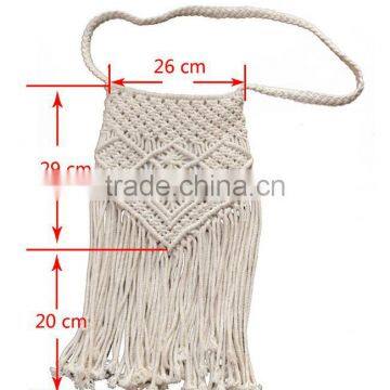 Stocked Quality Vintage Handmade Paper Long Strap Small Tassel Beach Bag (XJFS26)