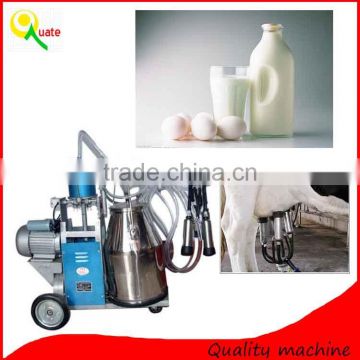 Stainless steel double buckets high configuration cow milking machine