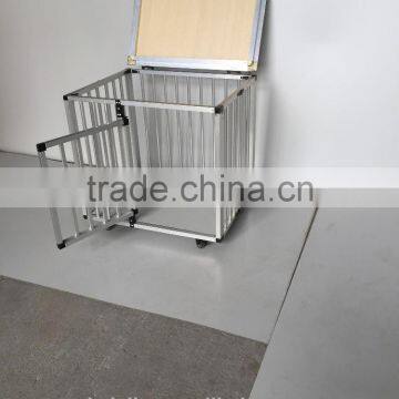 whole sale fold dog cage with wheel