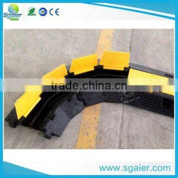 Sgaier 2 Channel Rubber Base Pvc Flap Cable Protector Ramp With 45degree Corner photo-3
