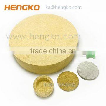 Metal microporous sintered bronze filter discs