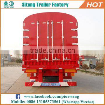 Wholesales Factory 3 Axles Poultry Animal Transport Livestock Fence Semi Trailer photo-5