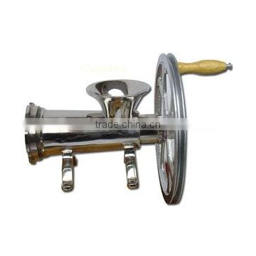 32# stainless steel manual meat mincer with belt pulley