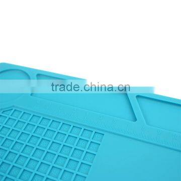 Heat Insulation Desk Mat Maintenance Platform Bga 35*25cm Mobile Phone Repair Soldering Silicone Pad With 20cm Scale Ruler