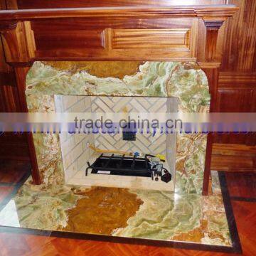Professional Design Modern MULTI GREEN ONYX FIREPLACES photo-4