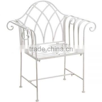Iron Garden Seat in Antique White photo-2