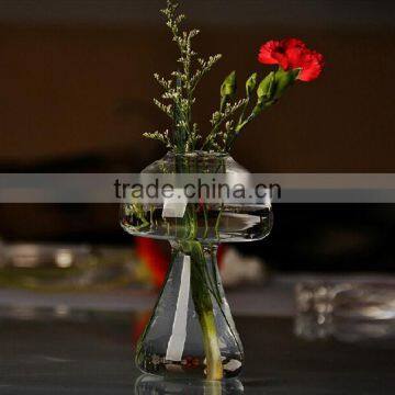 Creative Mushrooms Clear Glass Hydroponic Container Handblown Glass Terrarium photo-2