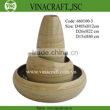 Nice Vietnam spun bamboo vase set of 3