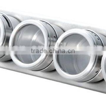 Clear Glass Bottle And Stainless Steel Stand Sets Salt Pepper Oil Vinegar Set photo-4