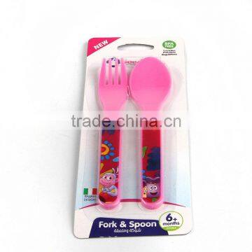 hot safe baby spoon and fork set