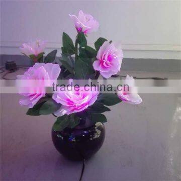 Factory price decorative vase artificial flowers with led lights