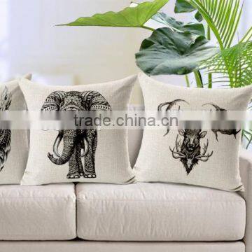 Offer: custom printing cotton linen throw pillow case STPC050