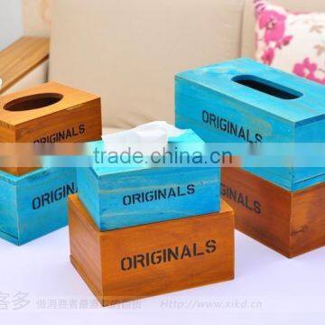 large Wooden tissue box