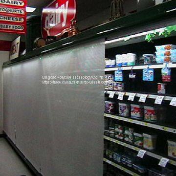 supermarket refrigeration display showcase night cover