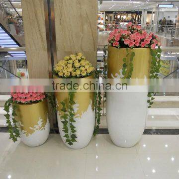 Fashion big FRP flowerpot