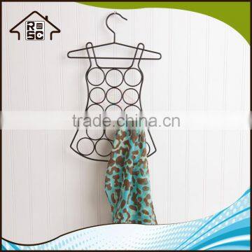 NBRSC Reliable Company Dress Shaped Metal Scarf Hanger for Closet Space