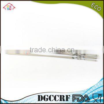 NBRSC New 10 Pcs Stainless Steel BBQ Barbecue Cooking Kebab Flat Skewers Needle Fork photo-3