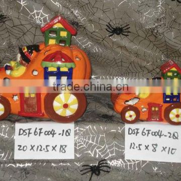 ceramic tealight pumpkin car 2013 halloween decorations