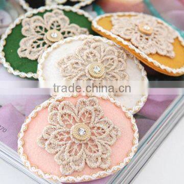 hot sale new products 2017 China home decoration flower pegs felt DIY craft hair extension clip