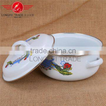 Decal Enamel Drum Shape Cooking Pot / Stockpot/cassrole photo-3