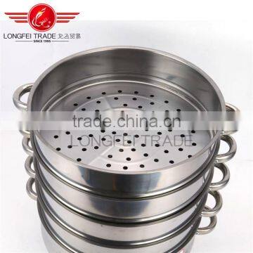 High Quality Multi-purpose 5pcs Stainless Steel Cooking Stock Pot With Glass Lid Stainless Steel Food Steamer photo-3