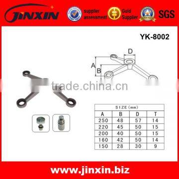 High Quality 304 316 Glass Spider Fitting 3 Way Arm Spider for Curtain Wall photo-2