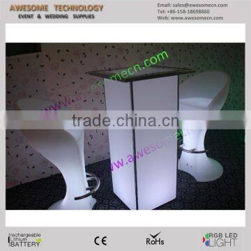 Fancy Luminous Led Acrylic Cocktail Table and Chair for Sale photo-2