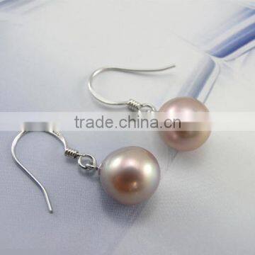 natural purple 6-7mm freshwater pearl earrings designs