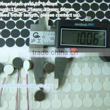 Kind Shooting Round Flat 10 * 3.4MM Phone Vibrator c 15MM 25MM 30MM 60mmwires In Stock~
