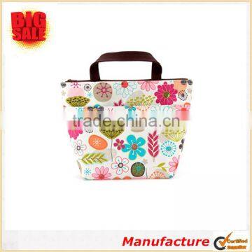 Flower insulate fashion lunch bag for women