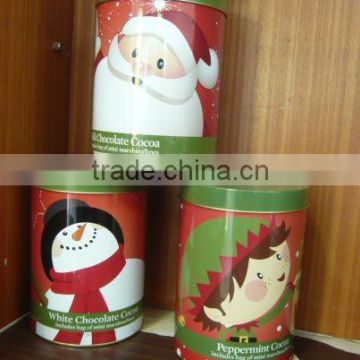 Round Christmas tin