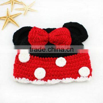 2015 Baby Flower Hat Winter Crochet Hats Handmade Knitted Hat/flower Crochet Baby Patterns photo-6