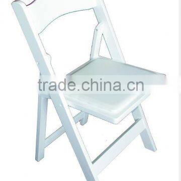 White Wood Folding Chair with Seat for Wedding Party (OH-FC-1868)